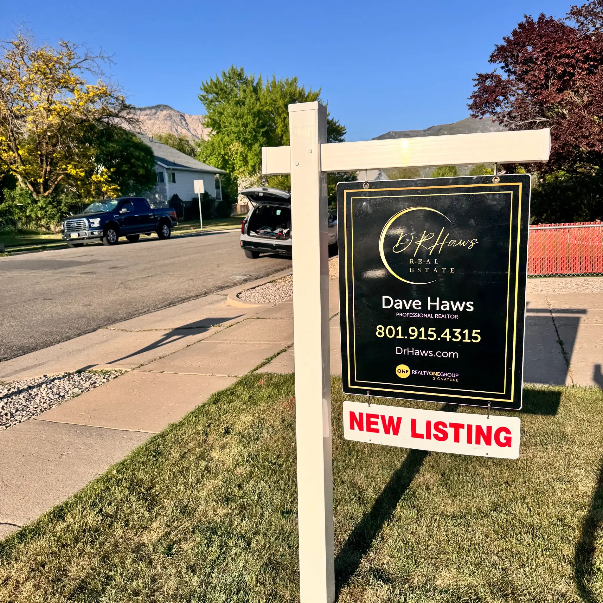 DRHaws Real Estate yard sign - New Listing